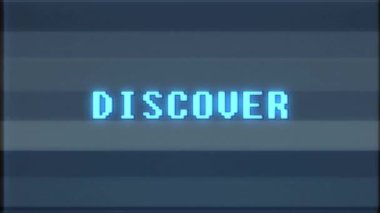 Retro video oyunu bulma kelime metin bilgisayar tv arıza parazit gürültü ekran animasyon sorunsuz döngü yeni kalite evrensel vintage hareket dinamik animasyonlu arka plan renkli neşeli video m