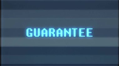 Retro video oyunu garanti kelime metin bilgisayar tv arıza parazit gürültü ekran animasyon sorunsuz döngü yeni kalite evrensel vintage hareket dinamik animasyonlu arka plan renkli neşeli video m