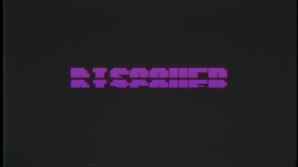 rétro jeu vidéo DÉCOUVRIR texte ordinateur tv glitch interférence bruit écran animation boucle transparente Nouvelle qualité universel vintage mouvement dynamique animé fond coloré joyeux vidéo m 