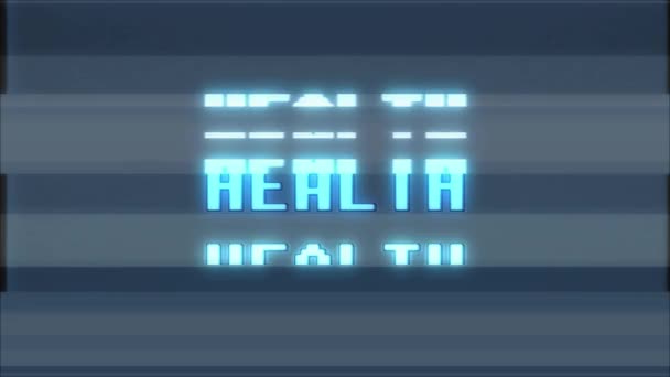 texte de jeu vidéo rétro sur vieil écran d'interférence TV... Nouvelle qualité universelle vintage mouvement dynamique animé fond coloré joyeux cool vidéo 