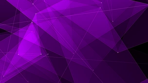 Abstrato PURPLE poligon net connections cloud animation background new quality dynamic technology motion colful vídeo footage — Vídeo de Stock