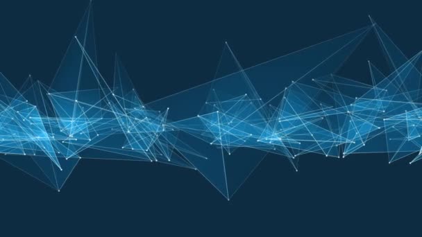 抽象的な青いズラしたネット接続クラウド アニメーション背景新しい品質ダイナミック テクノロジー モーション カラフルな映像 — ストック動画