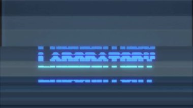Retro videogame laboratuvar kelime metin bilgisayar tv arıza parazit gürültü ekran animasyon sorunsuz döngü yeni kalite evrensel vintage hareket dinamik animasyonlu arka plan renkli neşeli video m