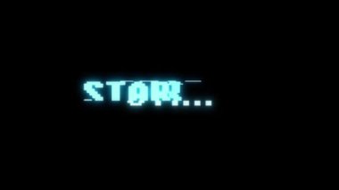 Retro video oyunu Star kelime metin bilgisayar tv arıza parazit gürültü ekran animasyon sorunsuz döngü yeni kalite evrensel vintage hareket dinamik animasyonlu arka plan renkli neşeli video m