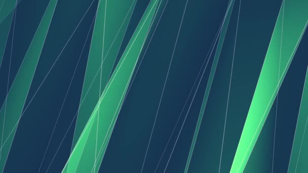 Абстрактные зеленые полигональные сетки линии облачной анимации фон новое качество динамической технологии движения красочные видео кадры — стоковое видео
