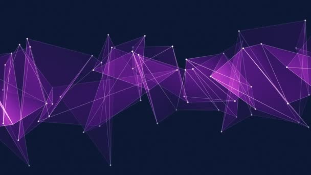 abstrait PURPLE poligon réseau connexions nuage animation arrière-plan nouvelle qualité dynamique technologie mouvement coloré vidéo 