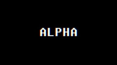 Retro videogame Alpha kelime metin bilgisayar tv arıza parazit gürültü ekran animasyon sorunsuz döngü yeni kalite evrensel vintage hareket dinamik animasyonlu arka plan renkli neşeli video m