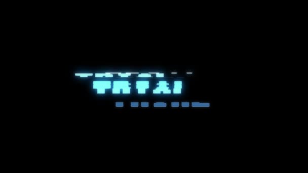 Retro videojuego TRIAL palabra texto ordenador tv glitch interferencia ruido pantalla animación lazo sin costuras nueva calidad universal vintage movimiento dinámico animado fondo colorido alegre vídeo m — Vídeo de stock