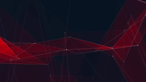 Abstracto RED poligon net conexiones nube animación fondo nueva calidad dinámica tecnología movimiento colorido vídeo metraje — Vídeos de Stock