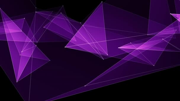 abstrait PURPLE poligon réseau connexions nuage animation arrière-plan nouvelle qualité dynamique technologie mouvement coloré vidéo 
