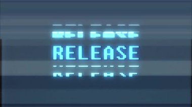 Retro video oyunu sürüm word metin bilgisayar tv arıza parazit gürültü ekran animasyon sorunsuz döngü yeni kalite evrensel vintage hareket dinamik animasyonlu arka plan renkli neşeli video m