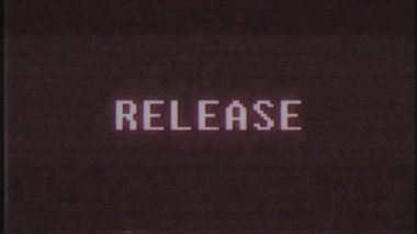 Retro video oyunu sürüm word metin bilgisayar tv arıza parazit gürültü ekran animasyon sorunsuz döngü yeni kalite evrensel vintage hareket dinamik animasyonlu arka plan renkli neşeli video m