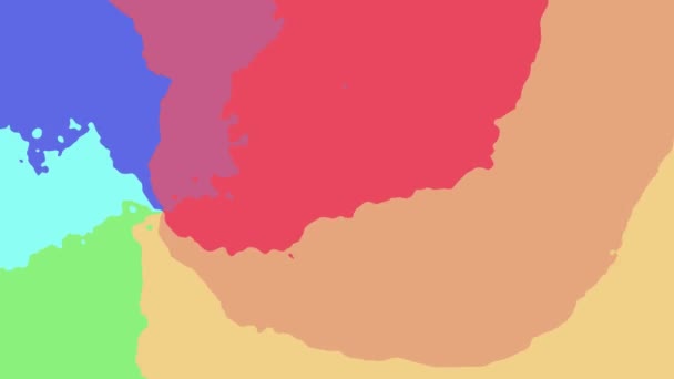 Ornamentale Regenbogenfarben malen Verbreitung Seamles Schleife bewegliche Form Muster Animation Hintergrund neue Qualität Form bunt universelle Bewegung dynamisch animierte freudige Musik Videoaufnahmen — Stockvideo