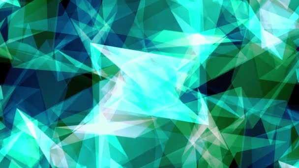 Abstrakt grün blau poligon netzverbindungen wolke animation hintergrund neue qualität dynamische technologie bewegung bunte videomaterial — Stockvideo