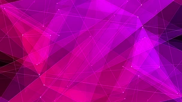 Abstract PURPLE RED poligon net connections cloud animation background new quality dynamic technology motion colorful video footage — Stock Video