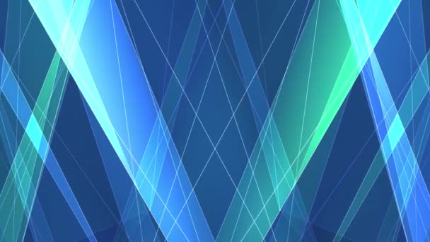 Abstrato simétrico BLUE GREEN poligon net lines cloud animation background new quality dynamic technology motion colful vídeo footage — Vídeo de Stock