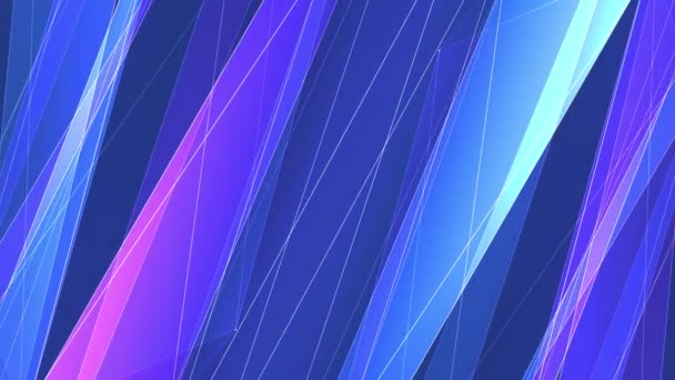 Abstrato simétrico BLUE PURPLE poligon net lines cloud animation background new quality dynamic technology motion colorful vídeo footage — Vídeo de Stock