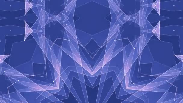 Абстрактный синий полигон формы звезды чистой облачной анимации фон новое качество динамической технологии движения красочные видео кадры — стоковое видео