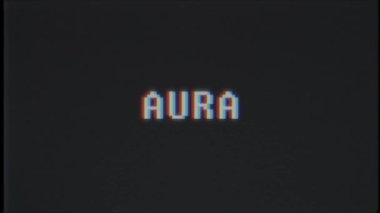 Retro videogame Aura kelime metin bilgisayar tv arıza parazit gürültü ekran animasyon sorunsuz döngü yeni kalite evrensel vintage hareket dinamik animasyonlu arka plan renkli neşeli video m