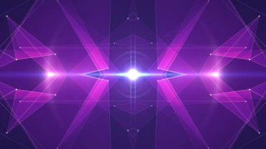 Soyut simetrik mor poligon şekil net parlak bulut animasyon arka plan yeni kalite Dinamik teknoloji hareket renkli video görüntüleri