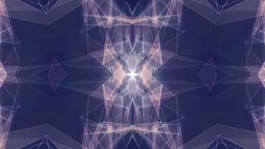 Soyut simetrik beyaz poligon şekil net parlak bulut animasyon arka plan yeni kalite Dinamik teknoloji hareket renkli video görüntüleri