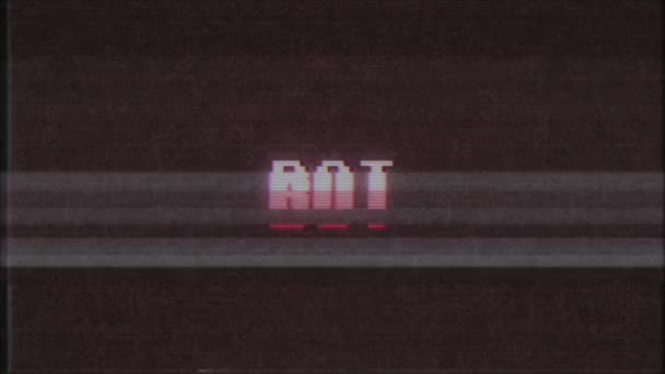 rétro jeu vidéo BOT mot texte ordinateur tv glitch interférence bruit écran animation boucle transparente Nouvelle qualité universel vintage mouvement dynamique animé fond coloré joyeux vidéo m 