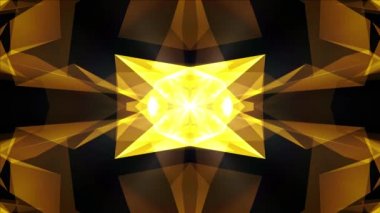 Soyut simetrik sarı poligon şekil net bulut animasyon arka plan yeni kalite Dinamik teknoloji hareket renkli video görüntüleri