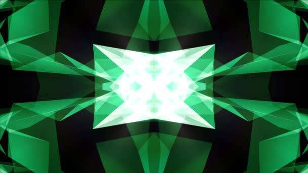 抽象的な対称緑ズラした形純光沢のあるクラウド アニメーション背景新しい品質ダイナミック テクノロジー モーション カラフルな映像 — ストック動画