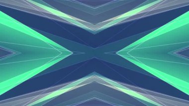 Soyut simetrik yeşil poligon şekil net parlak bulut animasyon arka plan yeni kalite Dinamik teknoloji hareket renkli video görüntüleri