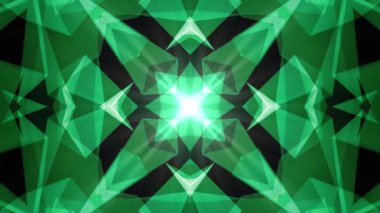 Soyut simetrik yeşil poligon şekil net parlak bulut animasyon arka plan yeni kalite Dinamik teknoloji hareket renkli video görüntüleri