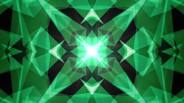 Abstracto simétrico VERDE forma de poligón neto brillante nube animación fondo nueva calidad dinámica tecnología movimiento colorido vídeo — Vídeos de Stock