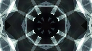 Soyut simetrik beyaz poligon şekil net parlak bulut animasyon arka plan yeni kalite Dinamik teknoloji hareket renkli video görüntüleri