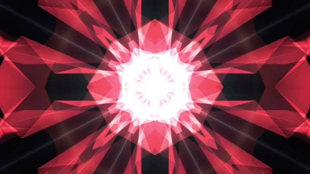 Abstracto simétrico RED poligon forma red brillante nube animación fondo nueva calidad dinámica tecnología movimiento colorido vídeo metraje — Vídeos de Stock