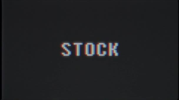 rétro jeu vidéo STOCK mot texte ordinateur tv glitch interférence bruit écran animation boucle transparente Nouvelle qualité universel vintage mouvement dynamique animé fond coloré joyeux vidéo m 