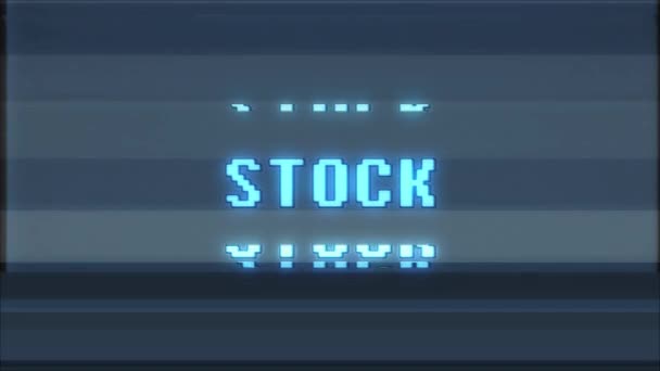 rétro jeu vidéo STOCK mot texte ordinateur tv glitch interférence bruit écran animation boucle transparente Nouvelle qualité universel vintage mouvement dynamique animé fond coloré joyeux vidéo m 