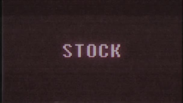 rétro jeu vidéo STOCK mot texte ordinateur tv glitch interférence bruit écran animation boucle transparente Nouvelle qualité universel vintage mouvement dynamique animé fond coloré joyeux vidéo m 