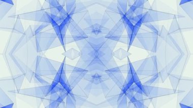 Soyut simetrik mavi çokgen şekli net parlak bulut animasyon arka plan yeni kalite Dinamik teknoloji hareket renkli video görüntüleri
