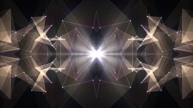 Soyut simetrik sarı poligon şekil net bulut animasyon arka plan yeni kalite Dinamik teknoloji hareket renkli video görüntüleri