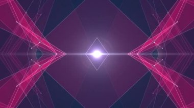 Soyut simetrik kırmızı çokgen şekli net parlak bulut animasyon arka plan yeni kalite Dinamik teknoloji hareket renkli video görüntüleri