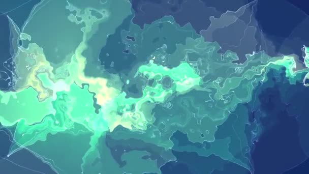 Digitální turbulentní energie neon zelená barva mrak měkké přesunu mává animace pozadí nové jedinečné kvality umění stylové barevné radostné pohodě pěkný pohyb dynamické krásné video záznam — Stock video