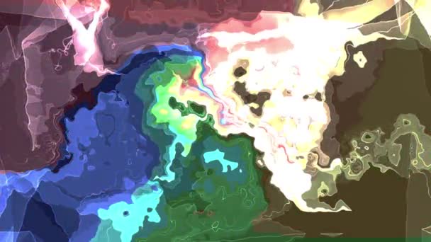 Digital turbulenta energía neón RAINBOW pintura nube suave movimiento ondulación animación fondo nuevo arte de calidad única elegante colorido alegre fresco agradable movimiento dinámico hermoso vídeo metraje — Vídeo de stock