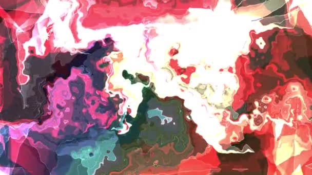 Digitale turbulente Energie Neon Regenbogen Farbe Wolke weiche bewegte winkende Animation Hintergrund neue einzigartige Qualität Kunst stilvoll bunt fröhlich cool schöne Bewegung dynamisch schöne Videomaterial — Stockvideo