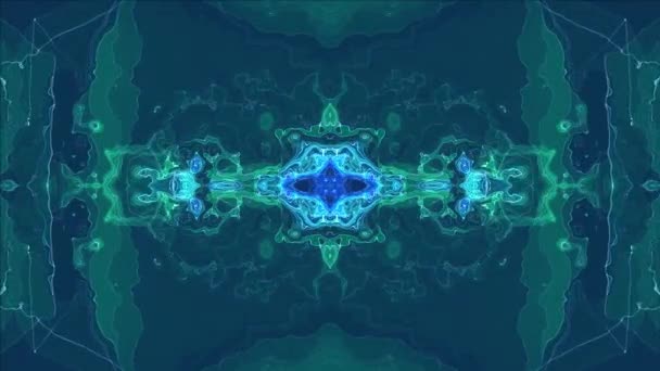 Energía simétrica digital neón VERDE movimiento brillante animación fondo nuevo arte de calidad única elegante colorido alegre fresco agradable movimiento dinámico hermoso video metraje — Vídeo de stock