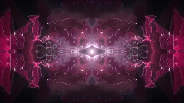 Numérique symétrique énergie néon ROUGE mouvement brillant animation arrière-plan nouvelle qualité unique art élégant coloré joyeux cool beau mouvement dynamique belle vidéo — Video