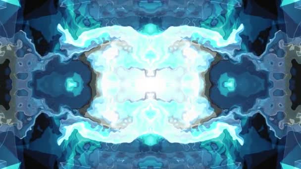 Digital turbulenta energía neón AZUL pintura nube suave movimiento ondulación animación fondo nuevo arte de calidad única elegante colorido alegre fresco agradable movimiento dinámico hermoso video metraje — Vídeos de Stock