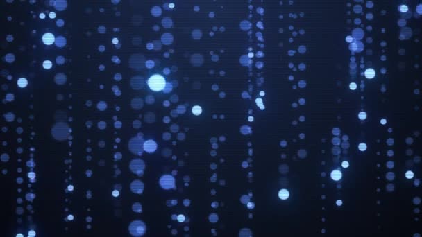 Εορταστική κύκλους βροχή led τηλεόραση οθόνης animation φόντο νέα δυναμική Οικουμενική κίνηση σχήμα ποιότητας κινούμενα πολύχρωμο διακοπών χαρούμενη μουσική βίντεο — Αρχείο Βίντεο