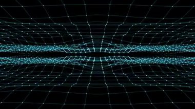 Soyut Mavi Çokgen ağ bağlantıları mağara sinek animasyon arka plan yeni kalite Dinamik teknoloji hareket renkli video görüntüleri