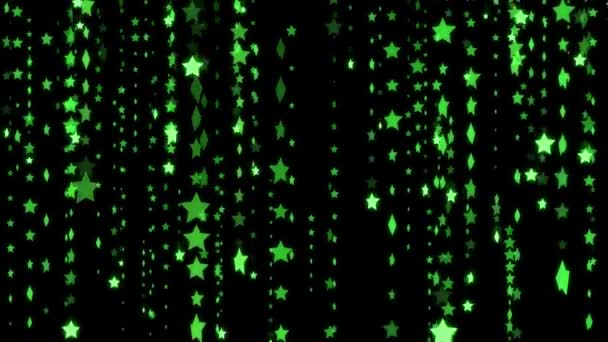 Feestelijke ster regen animatie achtergrond nieuwe kwaliteit vorm universele beweging dynamische geanimeerde kleurrijke vrolijke vakantie muziek video beelden — Stockvideo