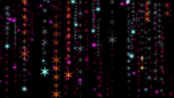 Святкові кола Анімація дощу фон нової якості універсальна форма руху динамічний анімований барвистий різдвяний музичний відеозапис — стокове відео