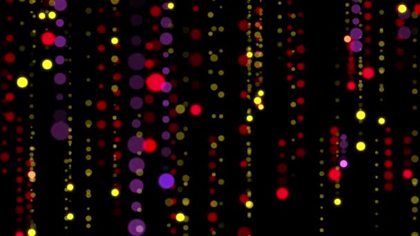 Праздничные круги Дождь анимации фон нового качества формы универсальное движение динамические анимированные красочные радостные праздничные музыкальные видеозаписи — стоковое видео